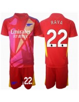 Otroške Nogometnih dresov Arsenal David Raya #22 Vratar Gostujoči 2024-25 Kratki rokavi (+ hlače)